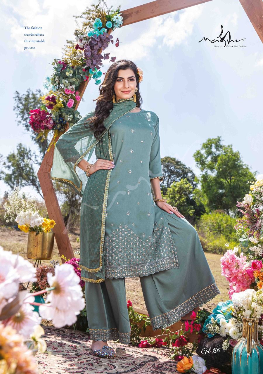 Mayur Global Desi 2 Fancy Designer Festive Wear Kurti With Pant And Dupatta Readymade Collection